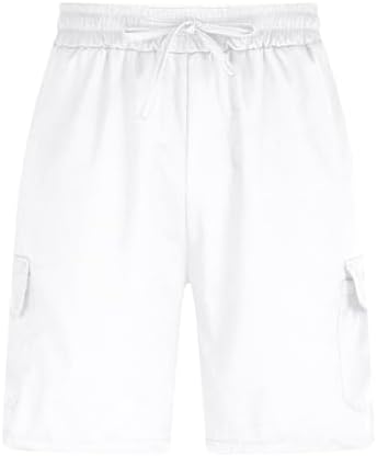 Finelylove Mens Summer Cargo Shorts Lightweight Elastic Waist Pants