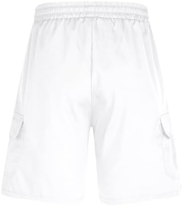 Finelylove Mens Summer Cargo Shorts Lightweight Elastic Waist Pants