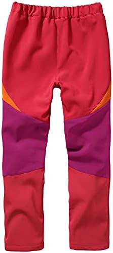Toomett Kids Hiking Snow Pants Boys Girls Insulated Fleece-Lined Shell Pants