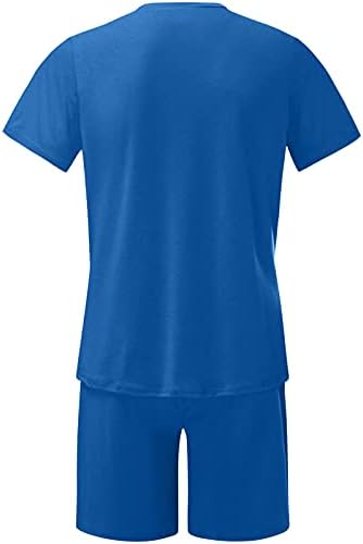 QUNPIU Mens Slim Fit Athletic Set - 2 Piece Summer Outfit
