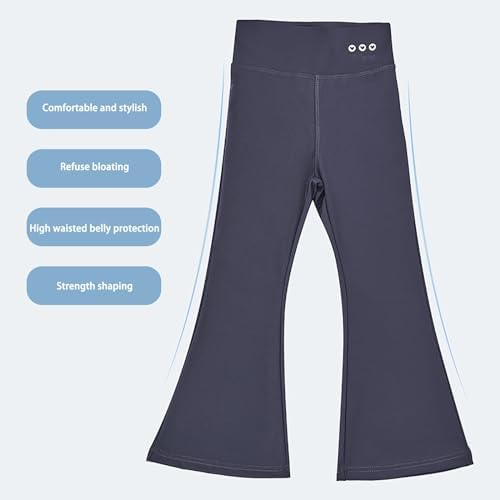 Girls Flared Leggings Elastic High Waisted Slim Cotton Bell Bottom Pants Kids Yoga
