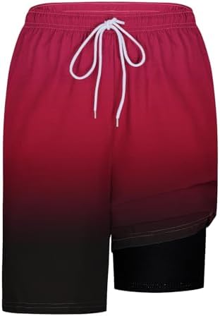 Xiaojmake 2-in-1 Board Shorts with Compression Liner