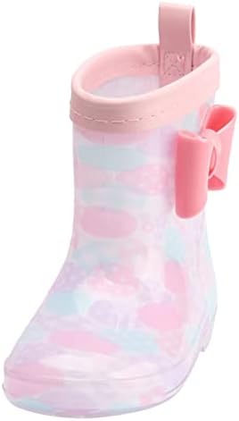 Toddler Rain Boots with Lights for Kids Yellow and Rainbow Designs