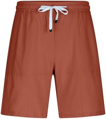 Xiaojmake Linen Elastic Flat Front Shorts