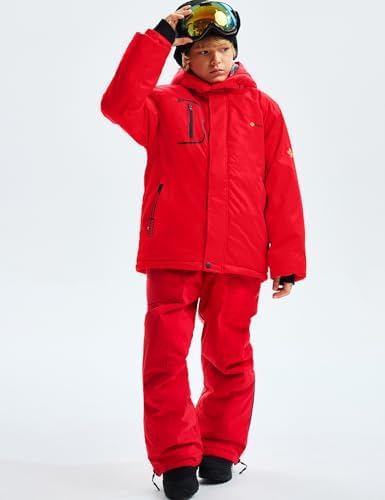GEMYSE Boys Waterproof Ski Jacket for Winter Wear