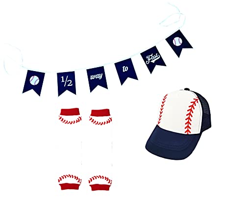 Baseball Cap Infant Hat Half Way To First Stitch Design