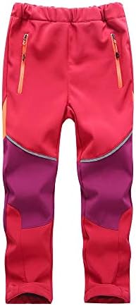 Toomett Kids Hiking Snow Pants Boys Girls Insulated Fleece-Lined Shell Pants