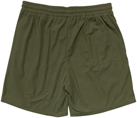 Xiaojmake Elastic Waist Corduroy Shorts