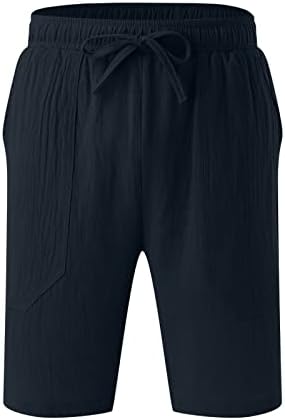 CRNTCEM Mens Lightweight Cotton Linen Shorts