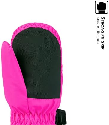 HIGHCAMP Winter Snow Mitten Gloves for Kids