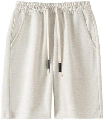 Xiaojmake Mens Casual Cotton Elastic Waist Shorts