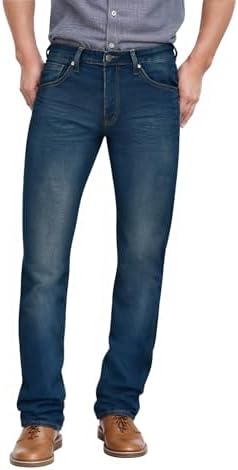 Mens Super Comfortable Straight Stretch Knit Jersey Denim Jean