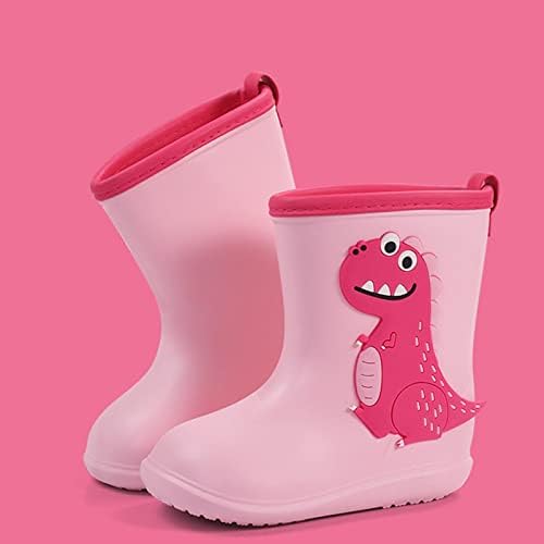Waterproof Dinosaur Pull-On Rain Boots for Toddler Boys and Girls