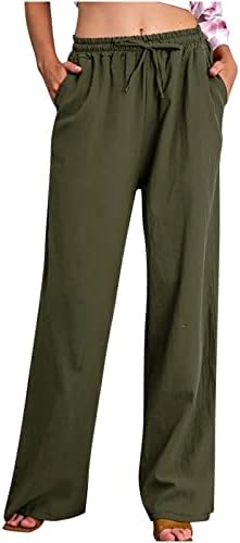 SMIDOW Womens Wide Leg Linen Pants 2023 Summer