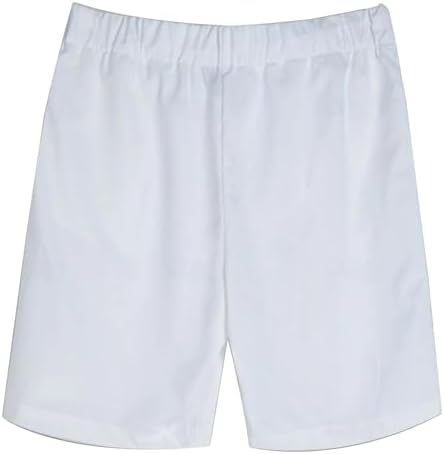 Mens Plus Size Linen Drawstring Shorts for Casual Summer