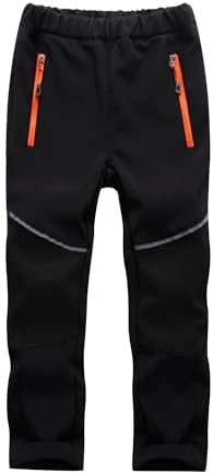 Toomett Boys and Girls Snow Hiking Pants with Fleece Lining