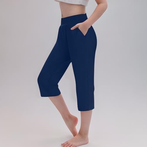 Girls High Waist Capri Yoga Pants