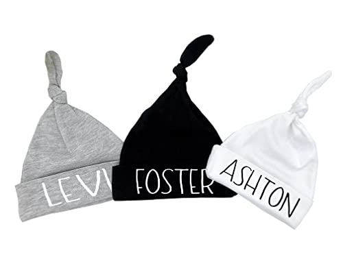 Squishy Cheeks Personalized Newborn Knotted Beanie Hat