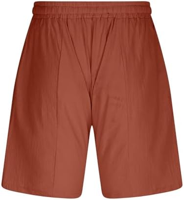 Xiaojmake Linen Elastic Flat Front Shorts