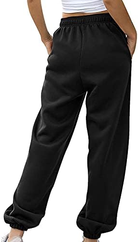 Womens High Waisted Fleece Sweatpants with Pockets