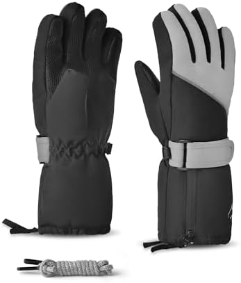 Caracaleap Kids Winter Gloves Ages 4-12 Waterproof Thinsulate