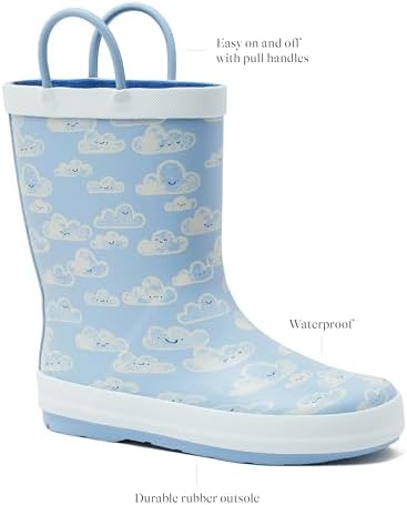 Lands End Boys and Girls Waterproof Rain Boots for Kids