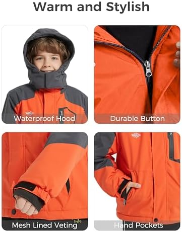 ModelFit waterproof snowboarding jacket for boys