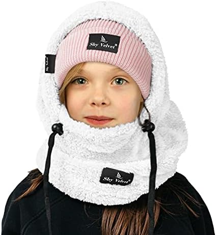 Shy Velvet Ski Mask for Kids Winter Balaclava with Fleece Lining