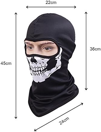 Clumsy to Cling Multi-Activity Skull Mask for Men Women Kids Perfect for Motorcycling Camping Halloween Hunting More