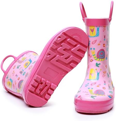 Waterproof Kids Rain Boots Fun and Easy to Wear