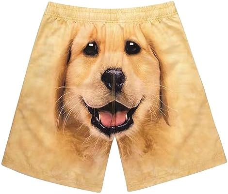 Ctreela Golden Retriever Graphic Board Shorts for Men