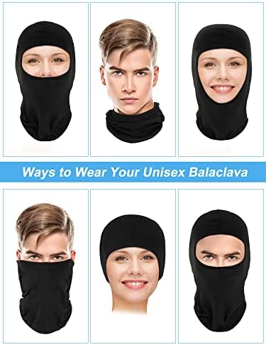 12-Piece Full Face Ski Mask for Men and Women UV Protection