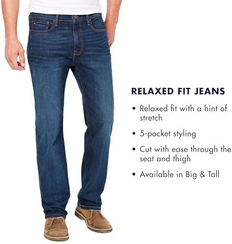 Tommy Hilfiger Mens Relaxed Fit Jeans
