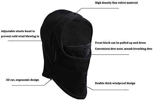 HIG Balaclava Ski Mask 2 Pcs - Windproof Fleece