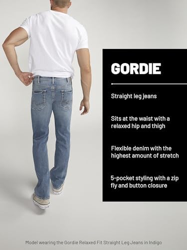 Silver Jeans Co Mens Gordie Relaxed Fit Straight Leg Jeans
