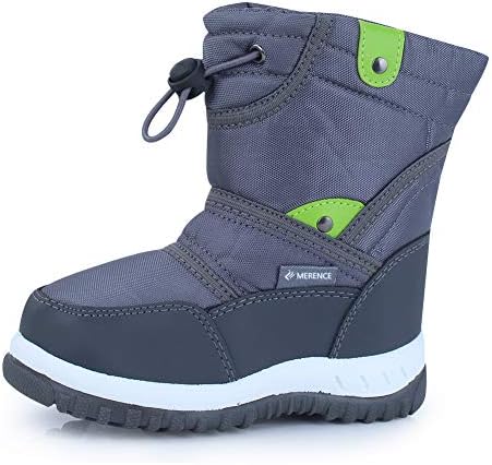 CIOR Winter Snow Boots for Kids Outdoor Waterproof with Fur Lined