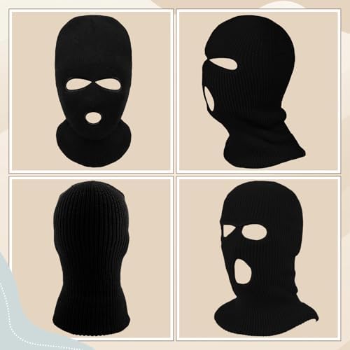 Warm Fashionable 2-Piece Ski Mask Set - Mens Womens Balaclava for Skiing Cycling
