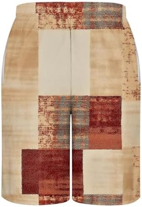 Generic Retro Plaid Beach Shorts for Men