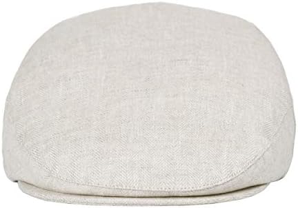 Mens Linen Flat Cap Newsboy Style - BOTVELA