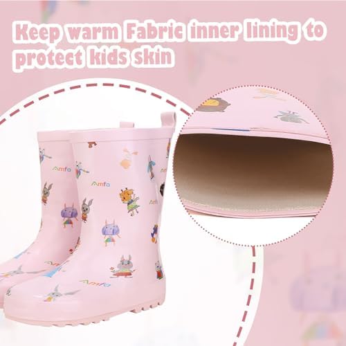 SwiftFrog Unisex Kids Print Rain Boots waterproof stylish