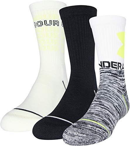 Under Armour Youth Phenom Crew Socks 3-Pairs