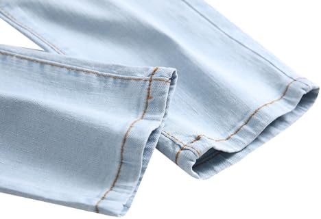 RANMCC Mens Stretch Skinny Ripped Jeans