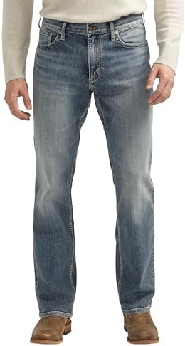 Silver Jeans Co Mens Jace Slim Fit Bootcut Jeans