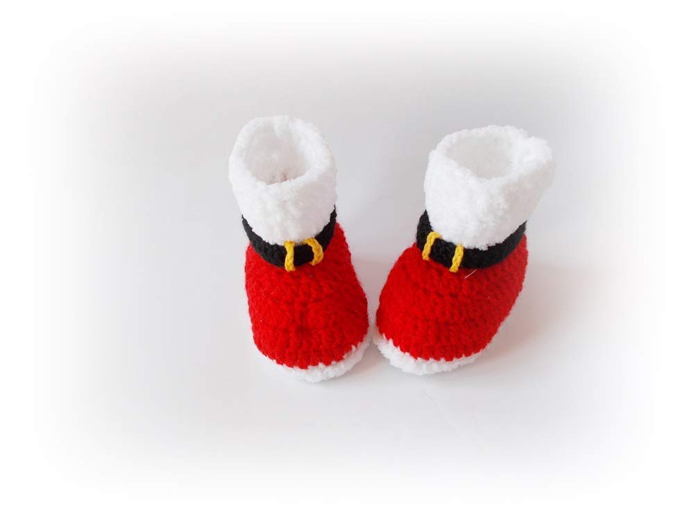 Personalized Santa Baby Hat Boots Set Christmas Props