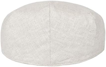 Mens Linen Flat Cap Newsboy Style - BOTVELA