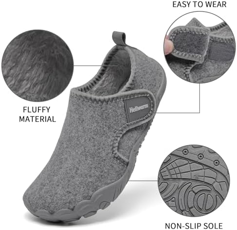 Heiiwarm Kids Winter Slippers Cozy Soft Warm