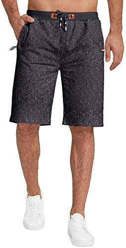 KUYIGO Mens Casual Drawstring Zipper Pockets Shorts