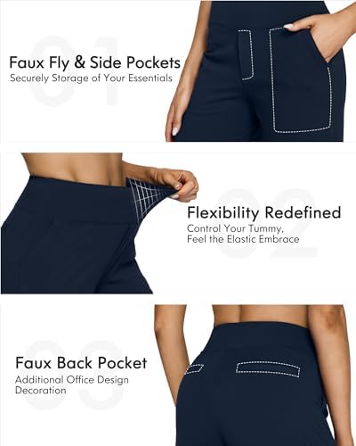 G4Free Yoga Pants Women Wide Leg Stretch Casual with Pockets