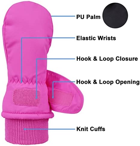 SimpliKids Childrens Snow Gloves Ski Gloves