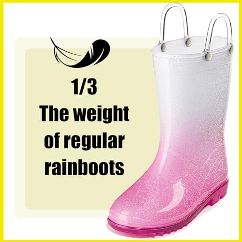 Puddle Play Kids PVC Glitter Rain Boots